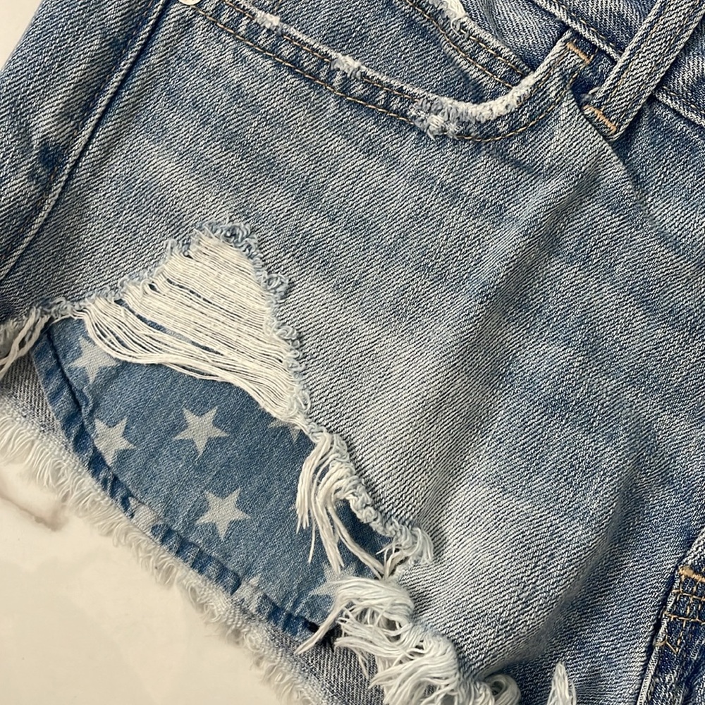 Abercrombie & Fitch denim jeans shorts low rise size 8 /29 - Picture 4 of 6
